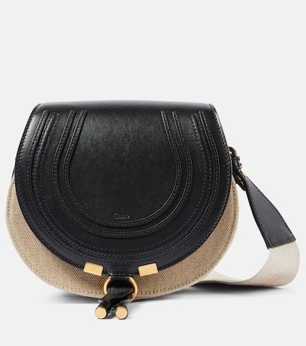 ChloÃ© Marcie Small leather and canvas crossbody bag - Chloe - Modalova