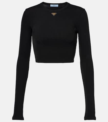 Prada Crop top con logo - Prada - Modalova