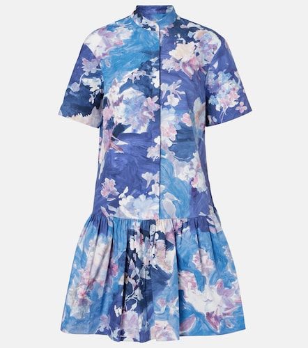 Vestido corto de popelín de algodón con peplum - Erdem - Modalova