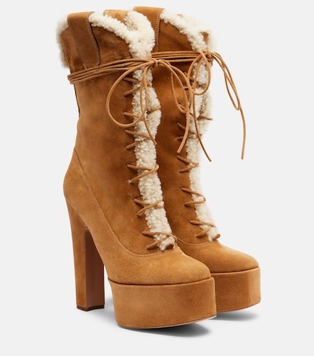 Malena 145 suede platform lace-up boots - Paris Texas - Modalova