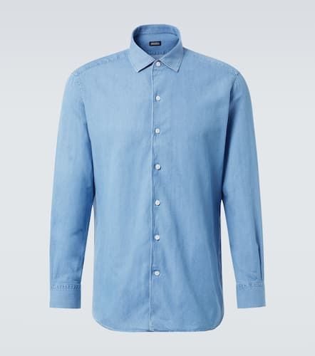 Camicia di jeans in cotone e lino - Zegna - Modalova