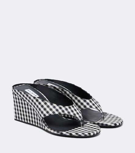 Cube gingham wedge thong sandals - Alaia - Modalova