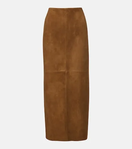 Nour Hammour Selly suede midi skirt - Nour Hammour - Modalova