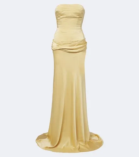 Abito lungo bustier in raso - Marmar Halim - Modalova