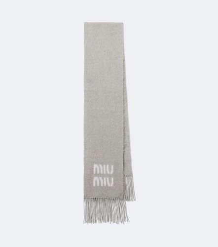 Sciarpa in misto mohair e lana con frange - Miu Miu - Modalova