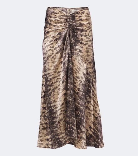 Falda midi Laren de seda estampada - Isabel Marant - Modalova