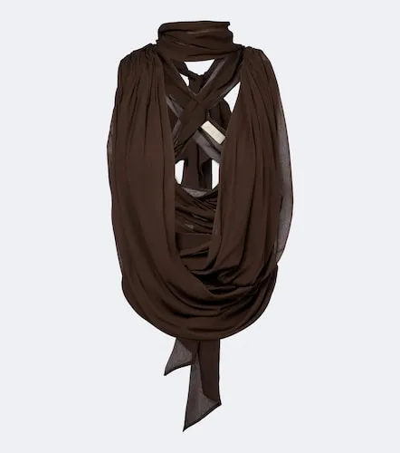 Isolde draped goergette top - De La Vali - Modalova