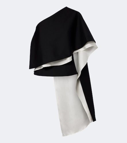 One-shoulder caped wool-blend top - Rohe - Modalova