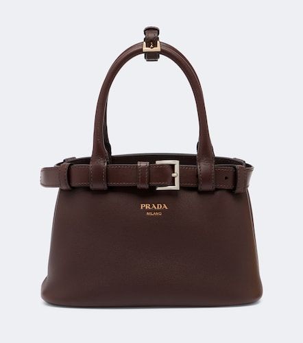 Buckle Small leather top-handle bag - Prada - Modalova