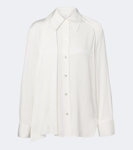 Blusa de satén de seda drapeada - Vince - Modalova