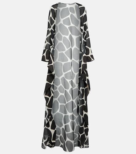 Printed cotton and silk beach cover-up - Valentino - Modalova