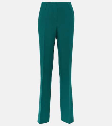 High-rise wool gabardine straight pants - Dries Van Noten - Modalova