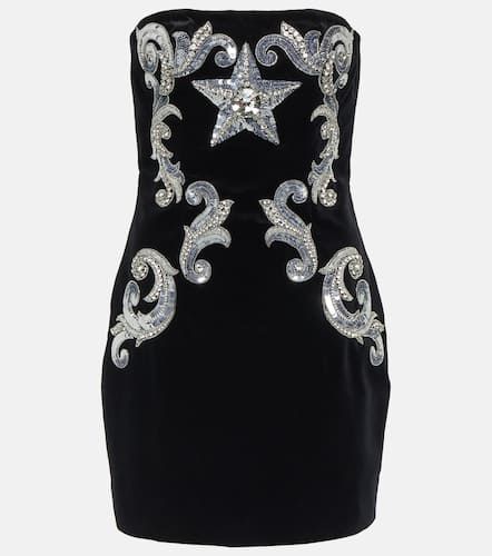 Embellished velvet minidress - Balmain - Modalova