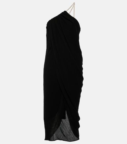 One-shoulder virgin wool midi dress - Chloe - Modalova