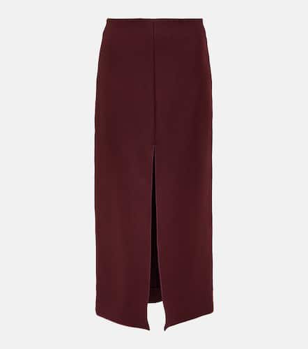 Front-slit wool-blend midi skirt - Patou - Modalova