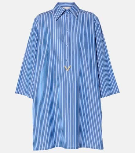 VGold striped cotton poplin shirt dress - Valentino - Modalova