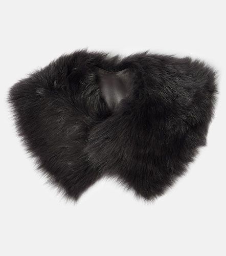 Leather-lined shearling collar - Toteme - Modalova