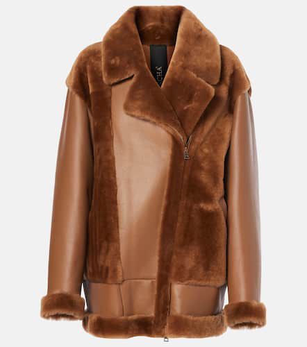 Giacca in pelle con shearling - Blancha - Modalova