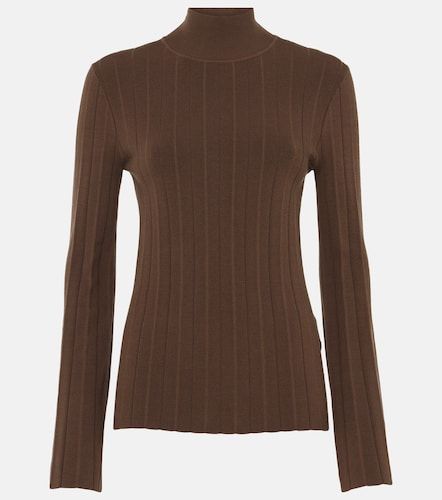 Pullover in misto seta plissé a collo alto - Joseph - Modalova