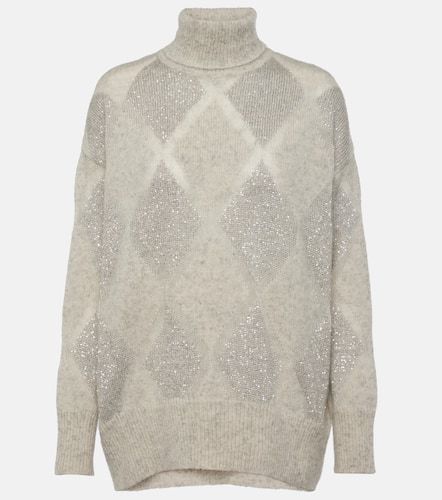 Dazzling Argyle wool and mohair sweater - Brunello Cucinelli - Modalova