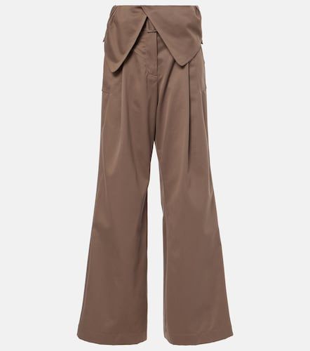 Pantaloni a gamba larga in twill di cotone - JW Anderson - Modalova