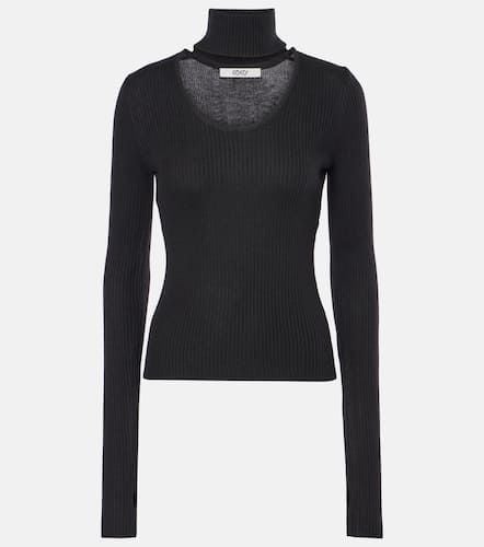 Cutout ribbed-knit turtleneck top - Didu - Modalova