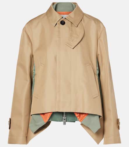 Twill-trimmed cotton-blend garbadine jacket - Sacai - Modalova