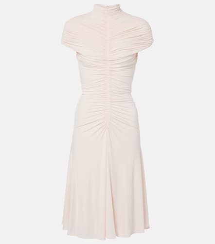 Alaïa Abito midi in jersey con volant - Alaia - Modalova