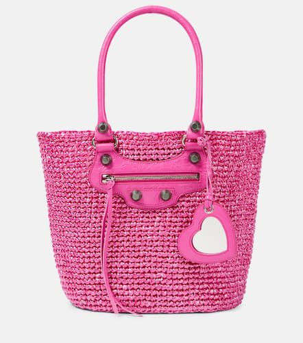 Le Cagole Medium raffia tote bag - Balenciaga - Modalova