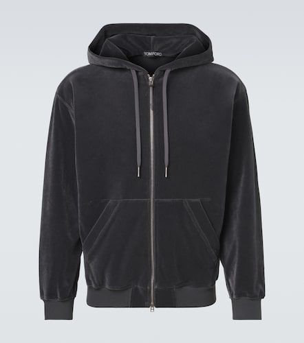 Sudadera con capucha de terciopelo en mezcla de algodón - Tom Ford - Modalova