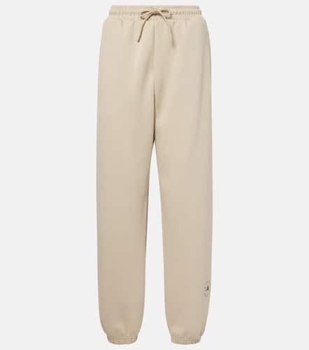 Logo high-rise cotton-blend sweatpants - Adidas by Stella McCartney - Modalova