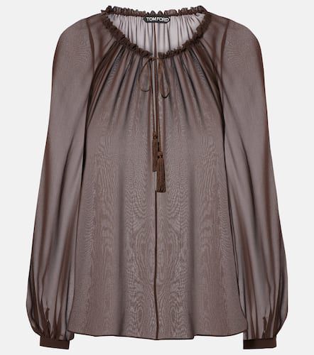 Sheer silk georgette blouse - Tom Ford - Modalova