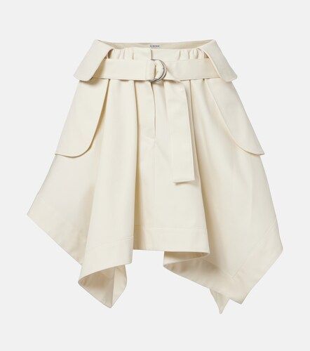 Minigonna in gabardine di cotone e seta - Loewe - Modalova