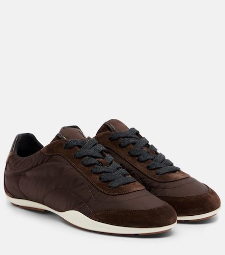Sneakers con suede e monili - Brunello Cucinelli - Modalova