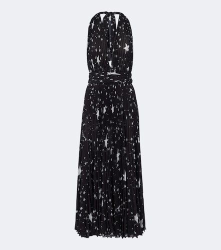 Abito lungo plissé con stampa - Dolce&Gabbana - Modalova