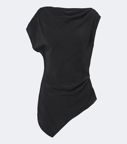 Yvonne draped crepe de chine top - Veronica Beard - Modalova