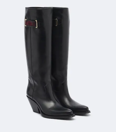 Azelan leather knee-high boots - Chloe - Modalova