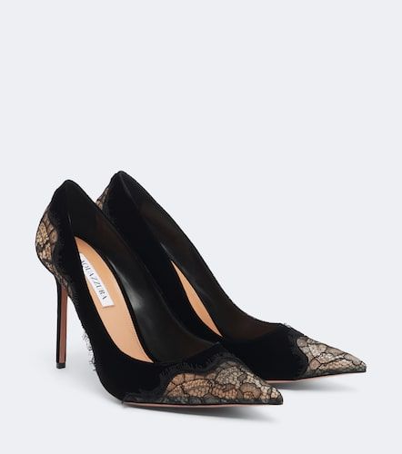Pumps Meadow in velluto con pizzo - Aquazzura - Modalova