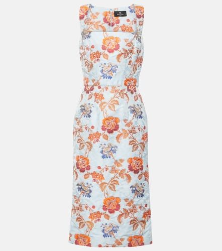 Vestido midi en jacquard floral - Etro - Modalova