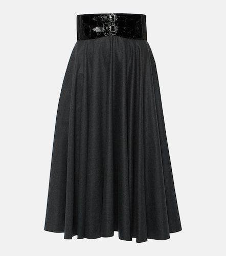 Alaïa High-Rise Midirock aus Schurwolle - Alaia - Modalova
