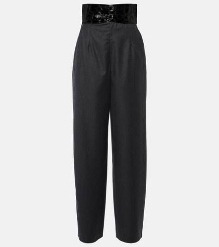 AlaÃ¯a High-rise virgin wool straight pants - Alaia - Modalova