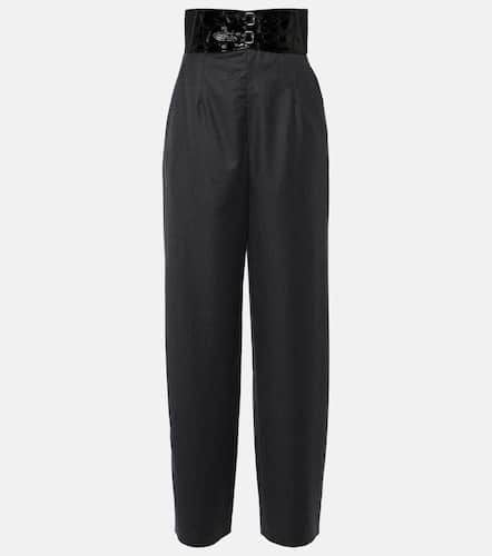 AlaÃ¯a High-rise virgin wool straight pants - Alaia - Modalova