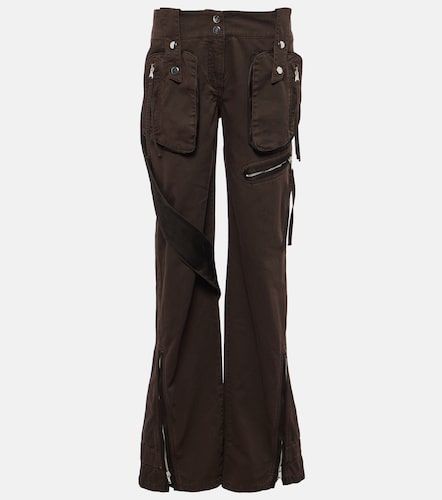 Pantalones cargo de tiro bajo en denim - Blumarine - Modalova