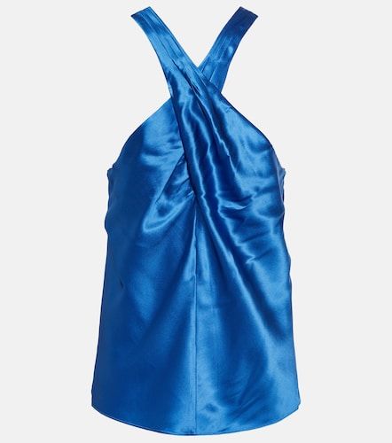 Top Stewart de satén con cuello halter - Veronica Beard - Modalova