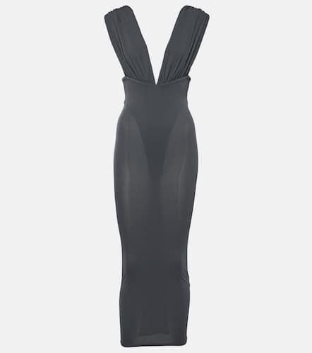 Ruched crÃªpe jersey midi dress - Alex Perry - Modalova