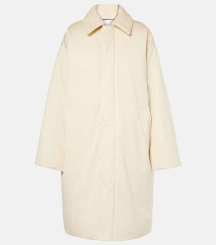 Leather-trimmed twill down coat - Bottega Veneta - Modalova