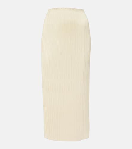 Vince Pleated satin midi skirt - Vince - Modalova