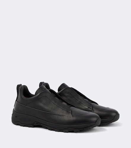 Triple Stitch leather sneakers - Zegna - Modalova