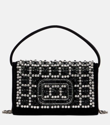Clutch Pilgrim Micro in velluto con cristalli - Roger Vivier - Modalova