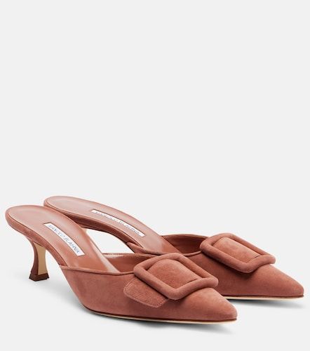 Mules Maysale 50 in suede - Manolo Blahnik - Modalova